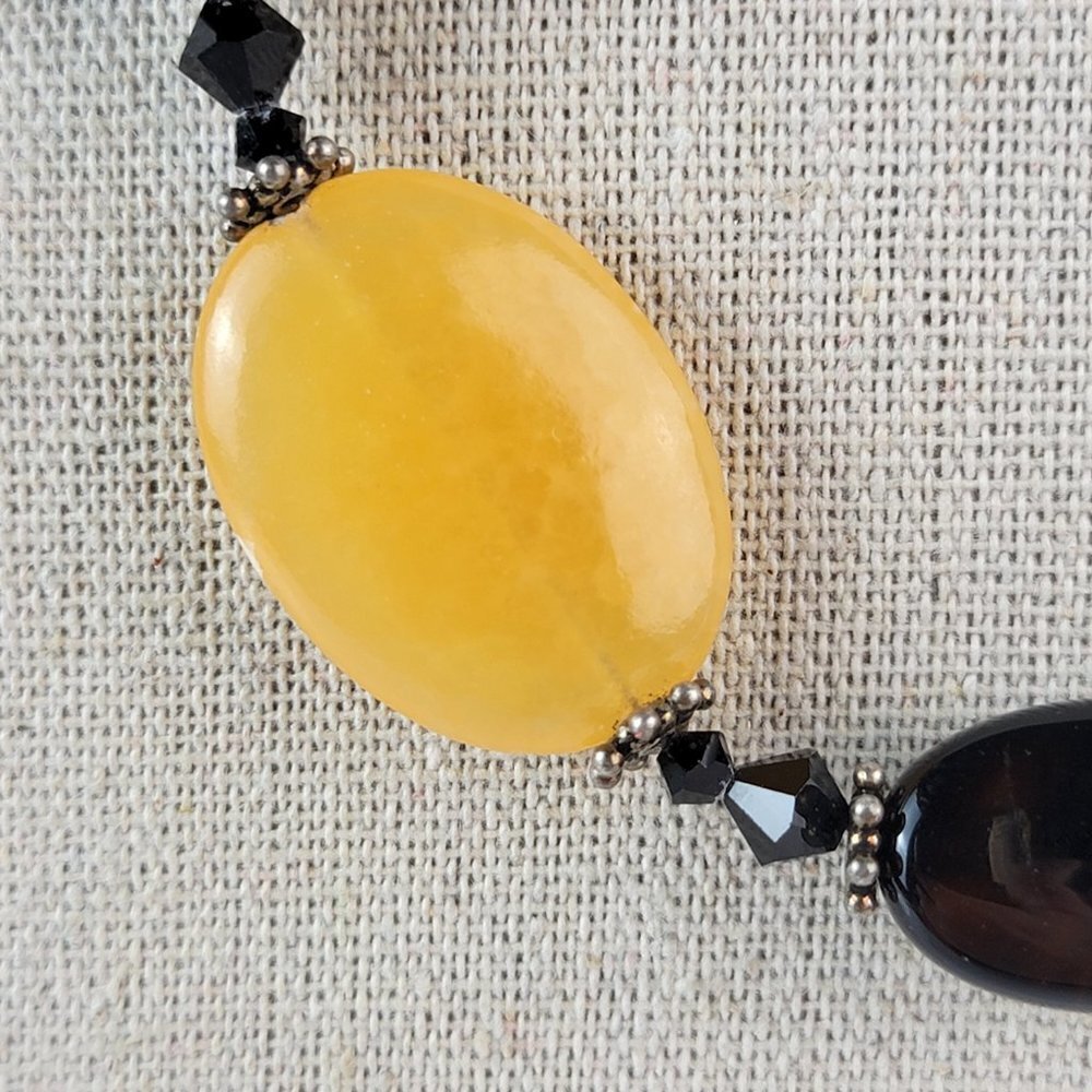 Multicolor Chunky Gemstone Statement Necklace 18 … - image 2